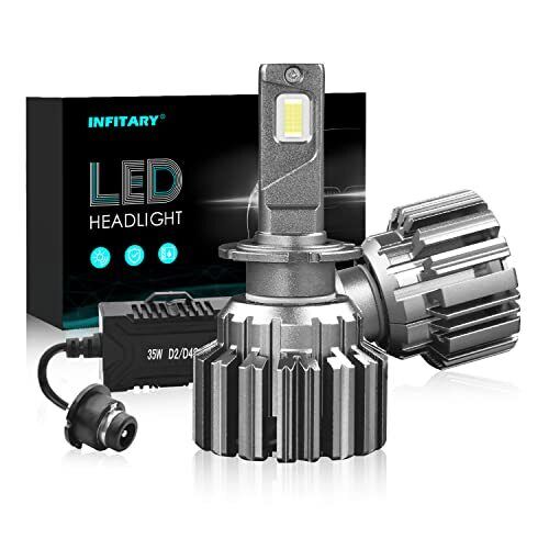 INFITARY D2S LED Headlight Bulbs Canbus Error Free 80W D4S LED Conversion
